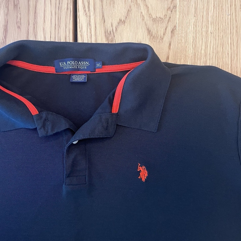 U.S. Polo Assn Shirt Mens 3X Black Logo Luxury Feel Golf Rugby Horse